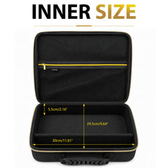 Musiin Guitar Digital Effects Processor Case Compatible with Neural DSP Quad Cortex, Portable Storage with Mesh Pocket, Cable Compartment, Gold Zipper and Handle (Gold Tone Edition)