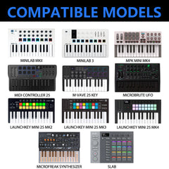 Musiin Premium Velvet Midi Keyboard Case Compatible with Arturia MiniLab 3