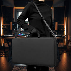 Musiin Custom Workstation Hard Case Compatible with MPC Live 3, Solid and Compact with Shoulder Strap and Sturdy Handle, High Adhesion Divider for Power, and Extra Storage for Cables Accessories