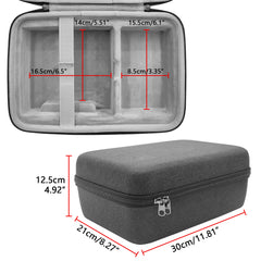 Musiin Audio Interface Carrying Case, Hard Shell Travel Bag Audio Compatible Twin X DUO/Apollo Twin X QUAD/Apollo Twin X DUO Gen 2/Apollo Twin X QUAD Gen 2/Apollo Twin X Gen 2 (dark gray)