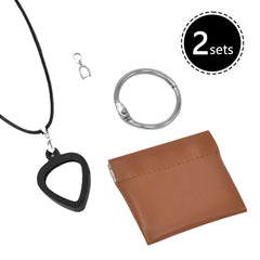 Musiin 2 Packs  Necklace Silicone Guitar Picks Pendant Lanyard Pendant Reversible Universal Pick Thickness (Standard)