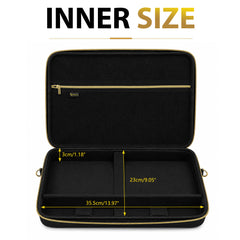 Musiin Premium MIDI Keyboard Controller Case Compatible with Akai Mini IV,Arturia MiniLab 3, MiniLab MkII,, 25-Key Synthesizer, Portable Protective Cover Bag with Shoulder Strap(Gold Tone Edition)