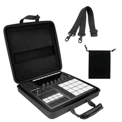 Musiin Premium Velvet Travel Case Compatible with Native Instruments Maschine+ case NI MK3 Drum Controller Velvet cover Analog Device case with Strap(Grey)