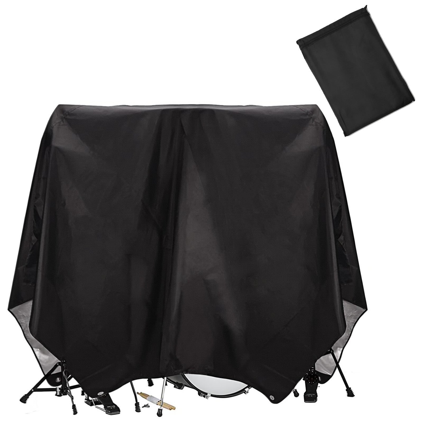 Drum Set Cover - 108x80 Inch Waterproof Oxford Cloth With Weighted Corners