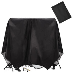 Musiin Drum set dust cover Protective drum cover, heavy-duty Oxford cloth with silver coating, suitable for most drum stands Comes with bag (Black)