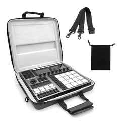 Musiin Premium Velvet Travel Case Compatible with Native Instruments Maschine+ case NI MK3 Drum Controller Velvet cover Analog Device case with Strap(Grey)