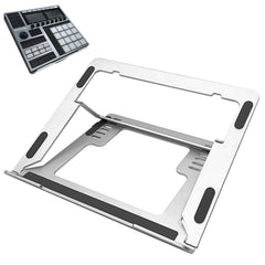 Musiin Drum Controller Foldable Stand Compatible with NI Maschine MK3, Ableton Push3, Akai MPC One+, MPC Sample, MPC Live 3, Behringer Mixer, Adjustable Aluminum Folding Stand for Home Studio