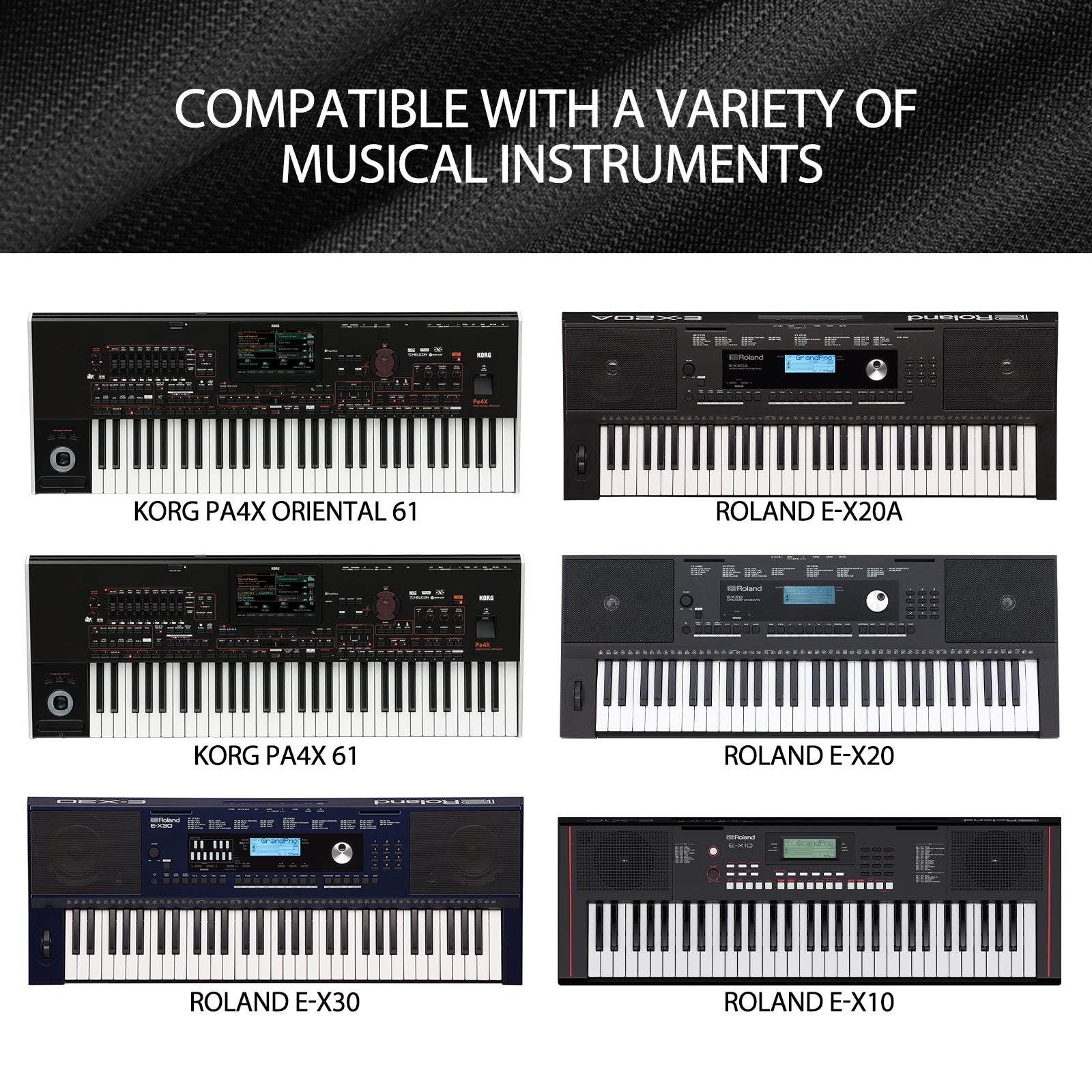 Musiin Pro Shield: Ultimate Stretch-fit Chinlon Keyboard Cover - Water & Dust Resistant, Compatible with Pa4X ORIENTAL 61 keys Pa4X 61 keys