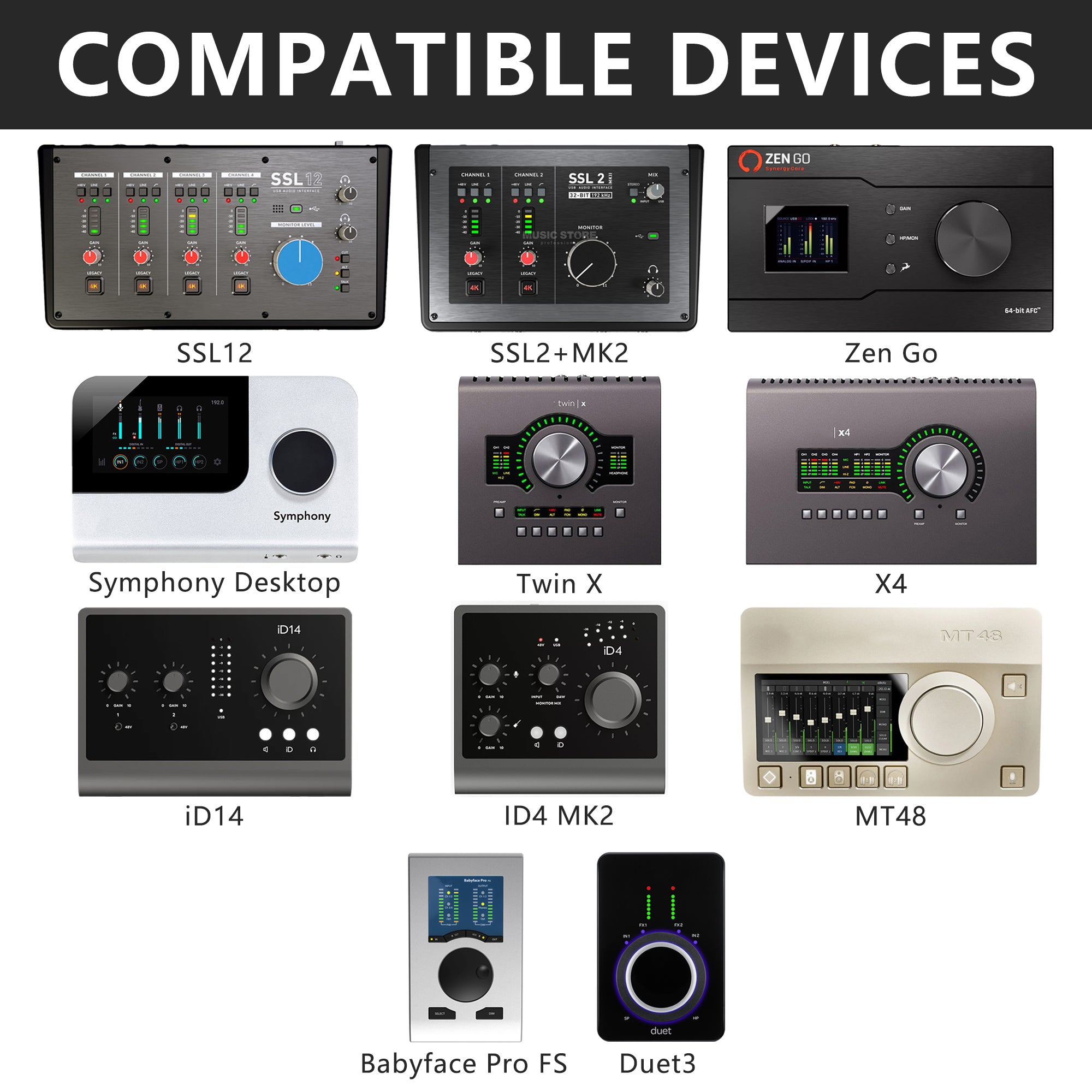 Musiin Audio Interface Stand compatible with SSL2+ MK2,ID14 MK2,Apollo X4