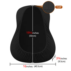 Musiin Premium Black Stretchy Fabric Guitar Cover, Portable Sleeve Dust Cover Protect for Classical Guitars（CG-L）