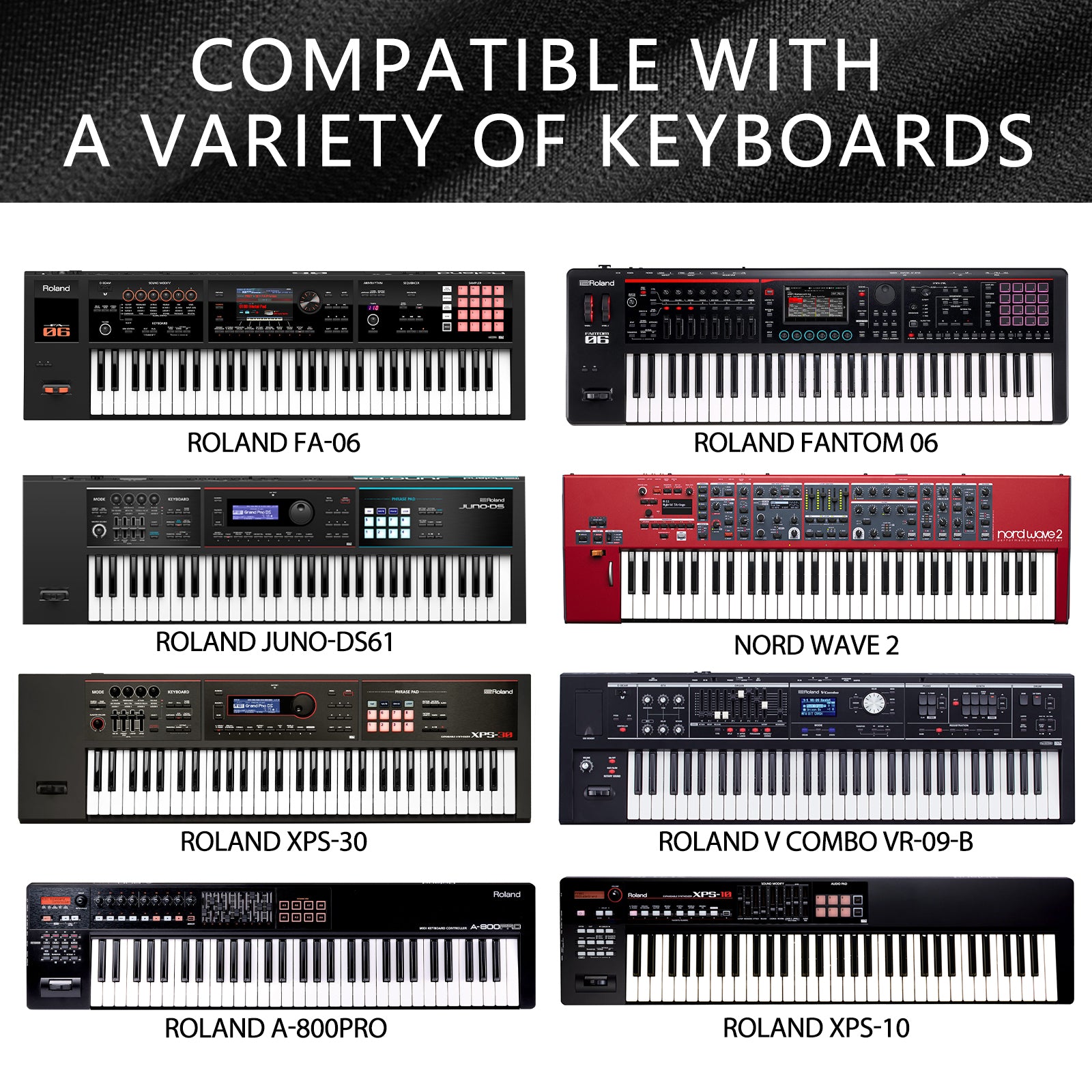 Musiin Pro Shield: Ultimate Stretch-fit Chinlon Keyboard Cover - Water & Dust Resistant, Compatible with Nord Wave 2 Keyboard