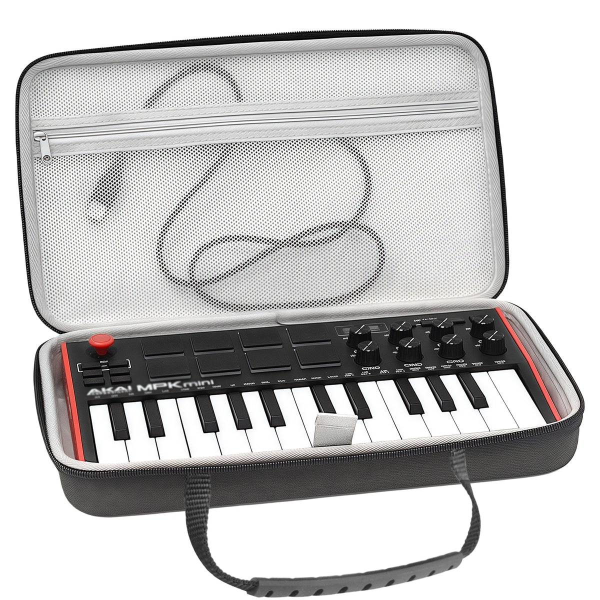 Musiin Premium Velvet Keyboard Case Compatible with LIVEN Texture,Evoke,XFM,Lofi-12, 8bit warps,AKAI Professional MPK Mini MK3,Hercules DJControl Mix Ultra,MIDI Controller Keyboard cover(Grey)