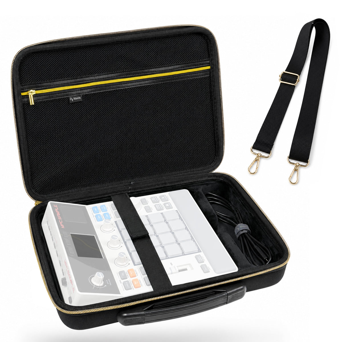 Musiin Sampler Case Compatible with Akai MPC Sample(Gold Tone Edition)