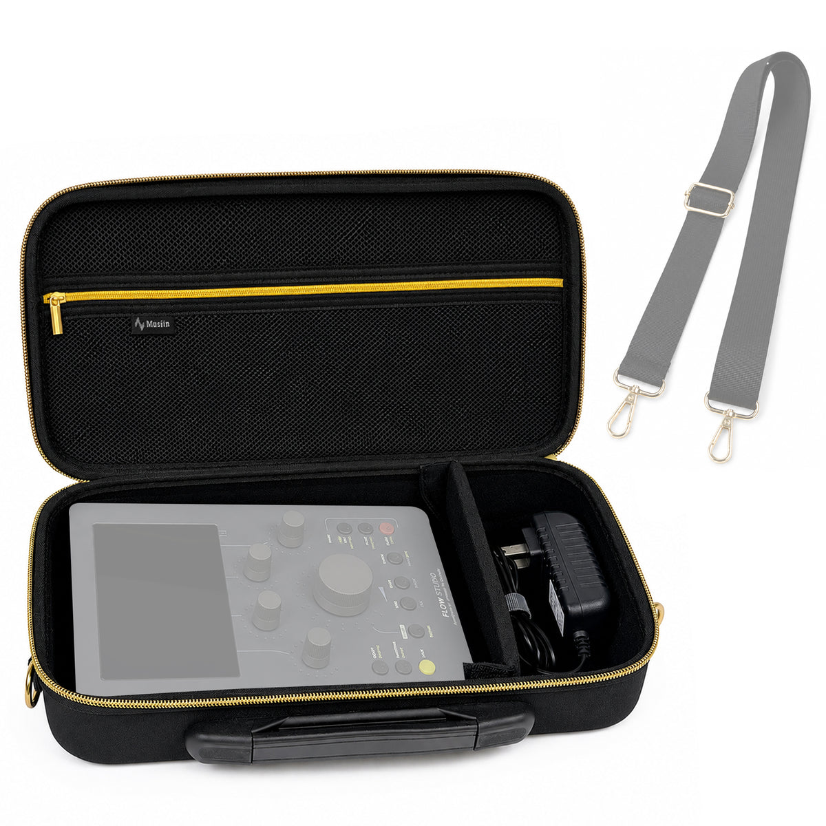 Musiin Case Compatible with Softube Flow Studio,PreSonus FaderPort UA Volt 476P,RODECaster Video S,Stable Storage Design Soft inner lining Organized Accessory Storage Portable Daily Use