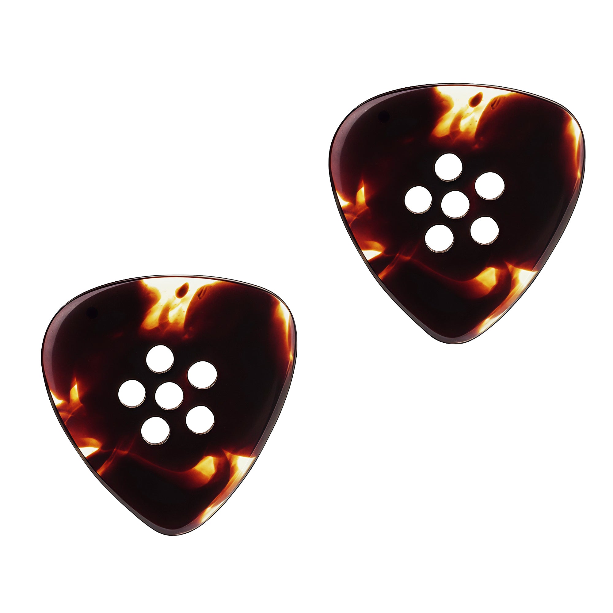 Musiin Hand-Made 3in1 Multi Flat clear Tone Premium thick Pick for Electric Guitar Bass Jazz Blues Guitar (Tortie)