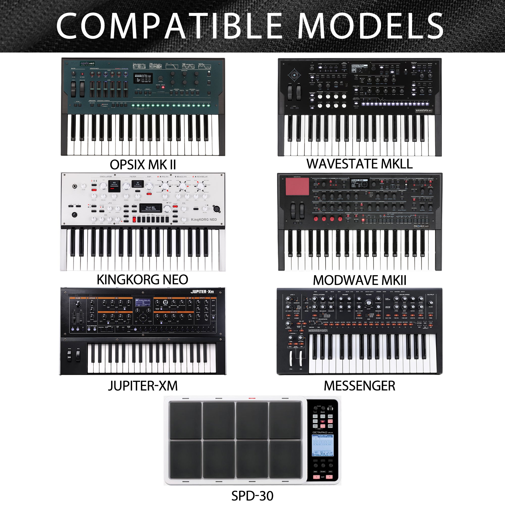 Musiin Keyboard Synthesizer Dust cover compatible with Korg Modwave mk2, Moog Messenger KingKORG NEO, opsix mk II, wavestate mk2,Premium Chinlon Anti-scratch and dustproof, Soft Touch & Fitted design