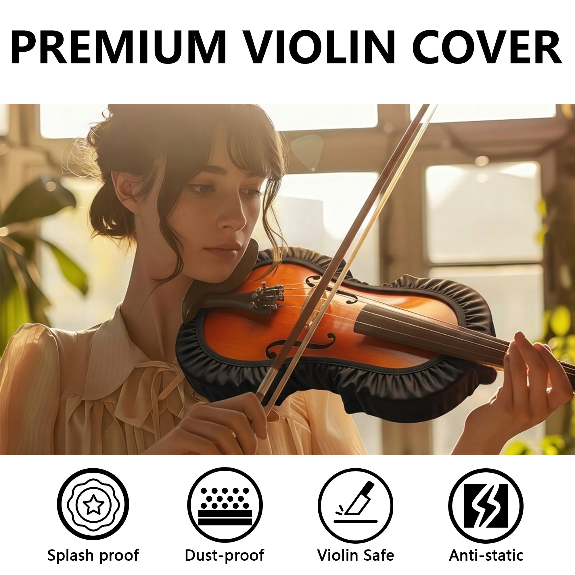 Musiin Premium Violin Cover Suitable for 3/4, 4/4 Violins