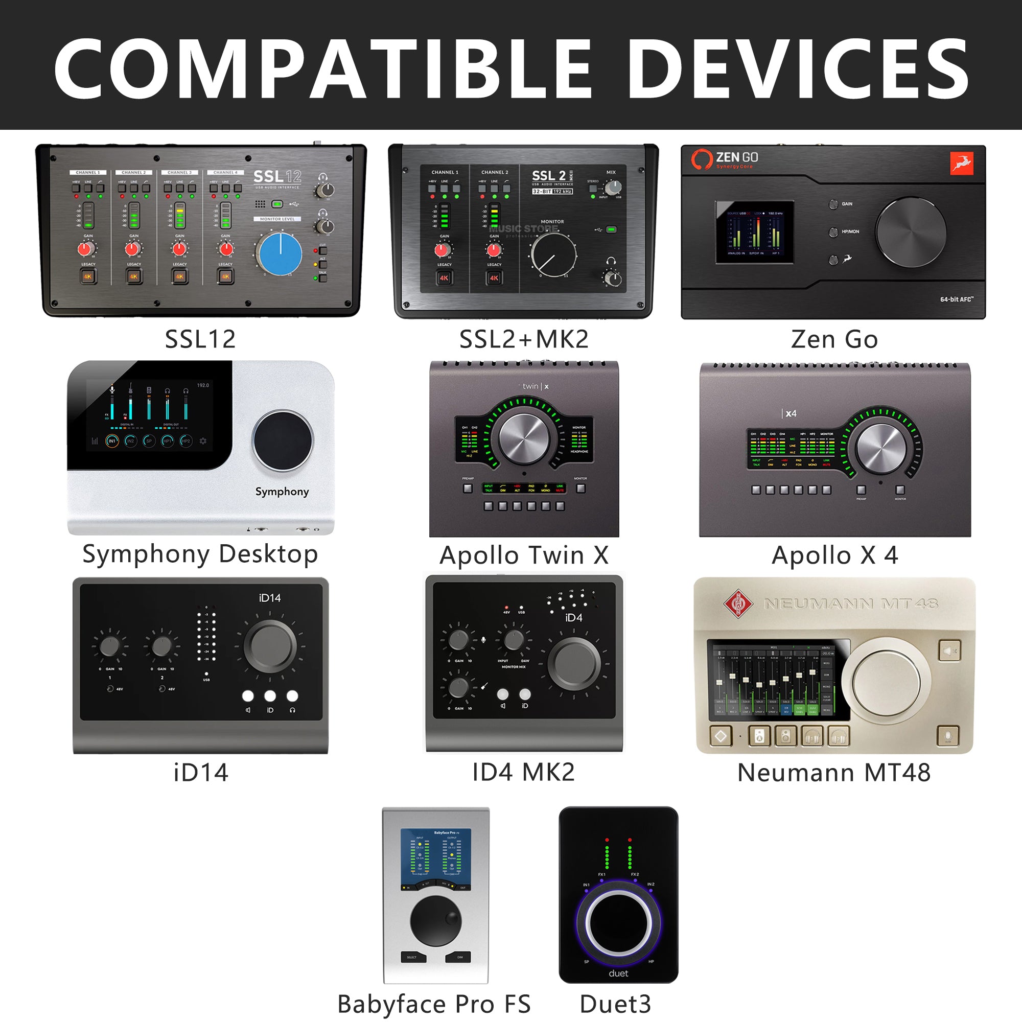 Musiin Audio Interface Stand compatible with SSL2+ MK2,ID14 MK2,Apollo X4
