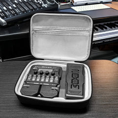 Musiin Premium Velvet Interior HardCase Compatible with Zoom G1X Four(Grey)