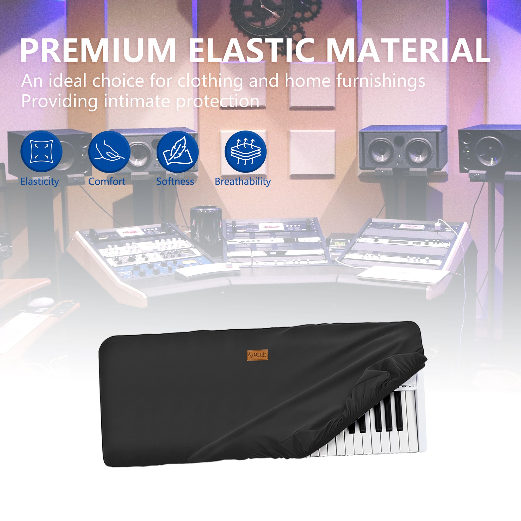 Musiin Premium 49 Key Keyboard Cover Compatible with Arturia KeyLab 49 MkII