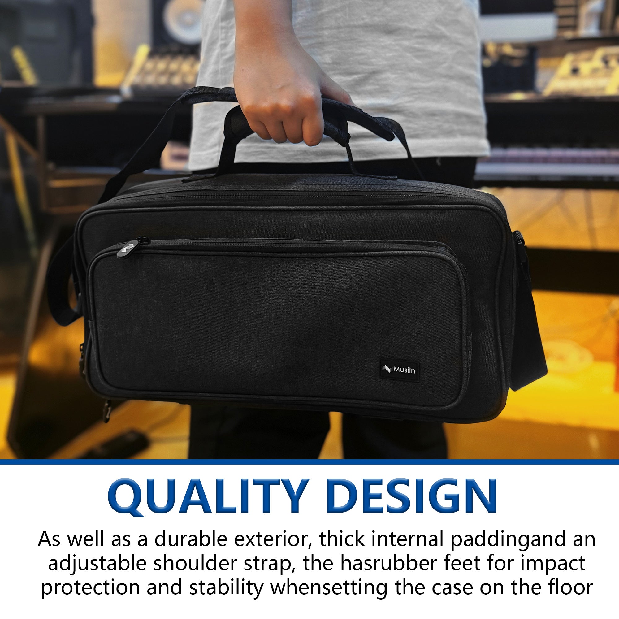 Musiin Audio Device Commute Bag Compatible with Boss GX-10,Akai Mini IV