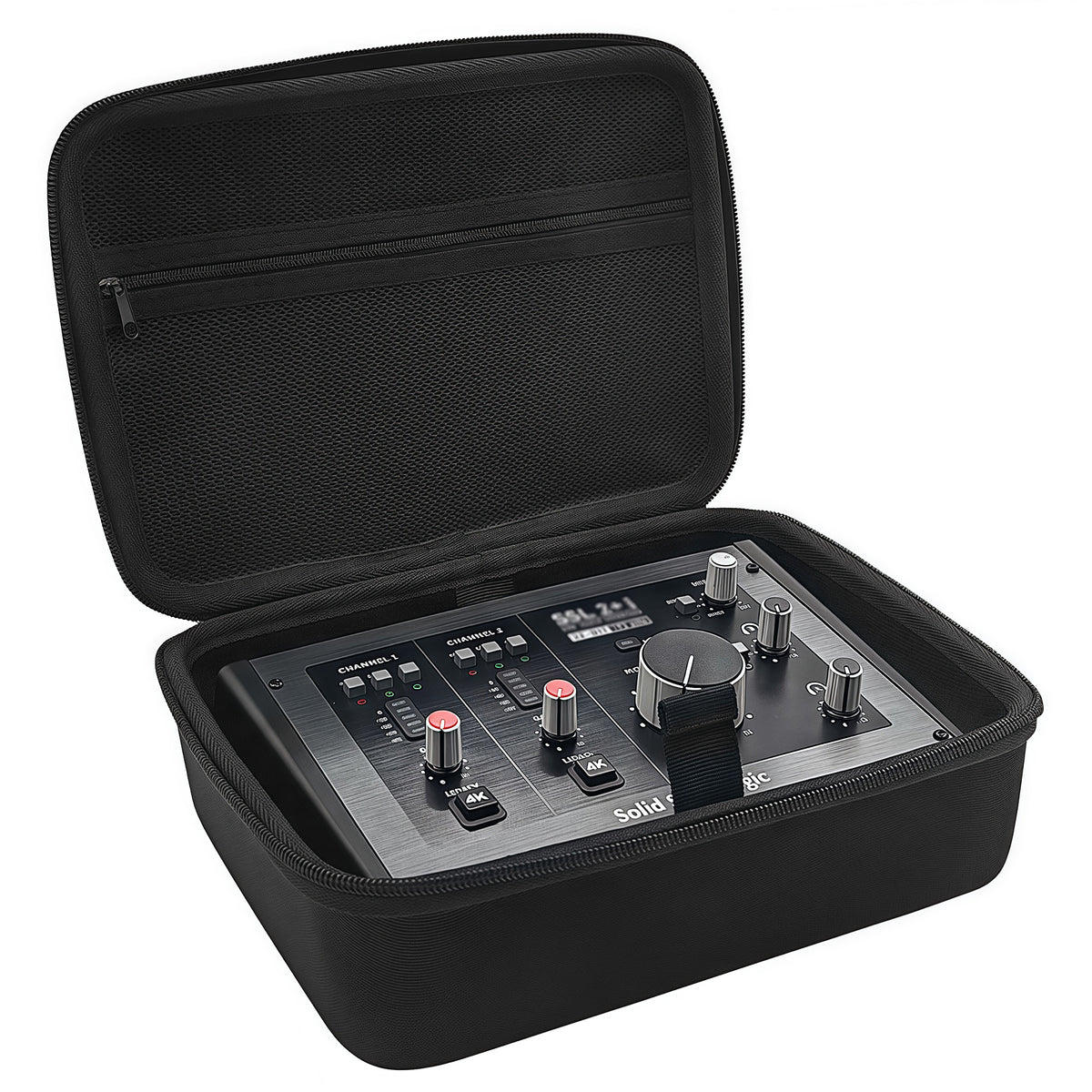 Musiin Hard Shell Case Compatible with SSL2 MKII OTG, SSL 2 or 2+, SSL2 MKII, 2+ MKII and Antelope Zen Quadro, interfaces Audio Interface Cover, Protective Travel Case (Black)