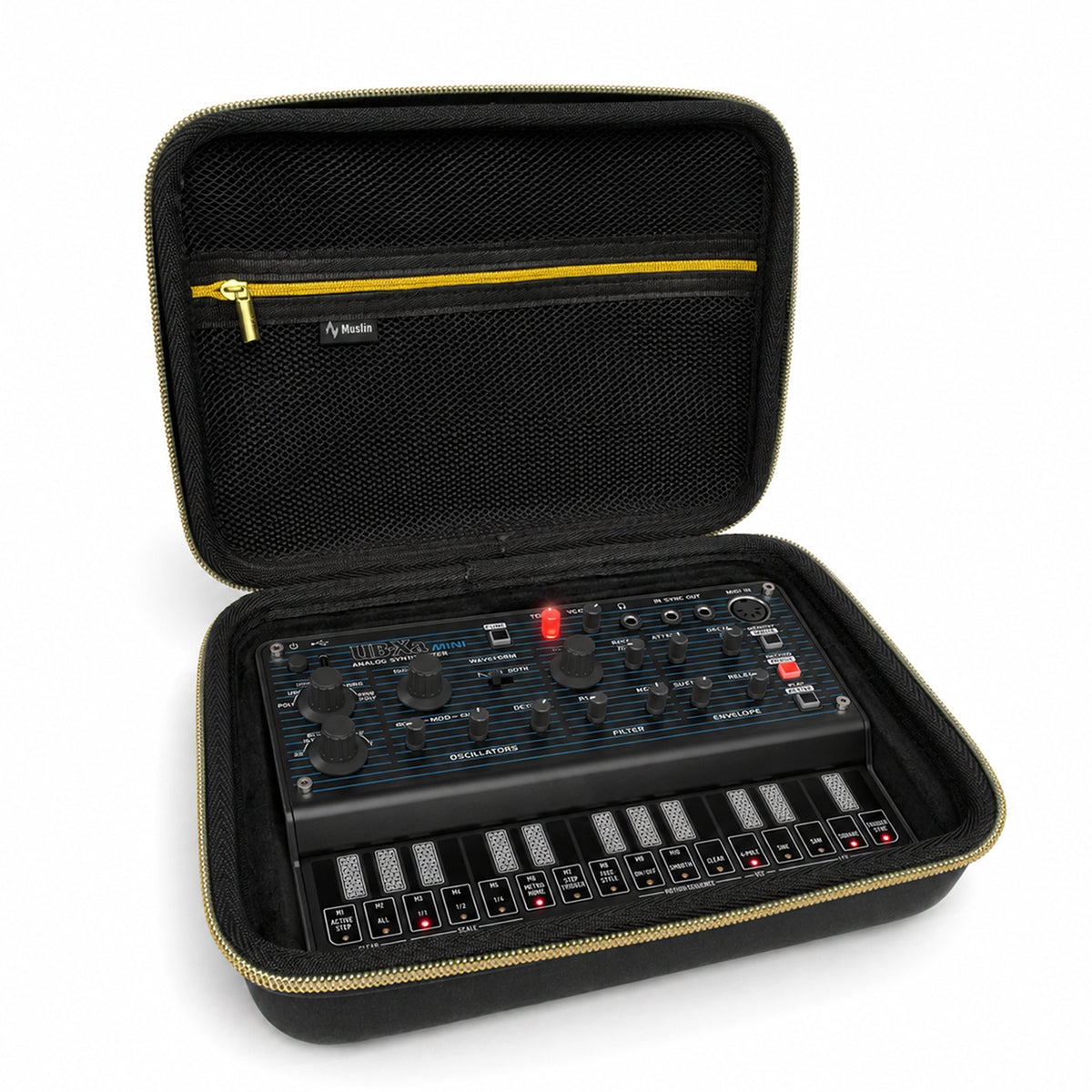 Musiin Analog Synthesizer Case Compatible with Behringer UB-Xa Mini,D-Mini