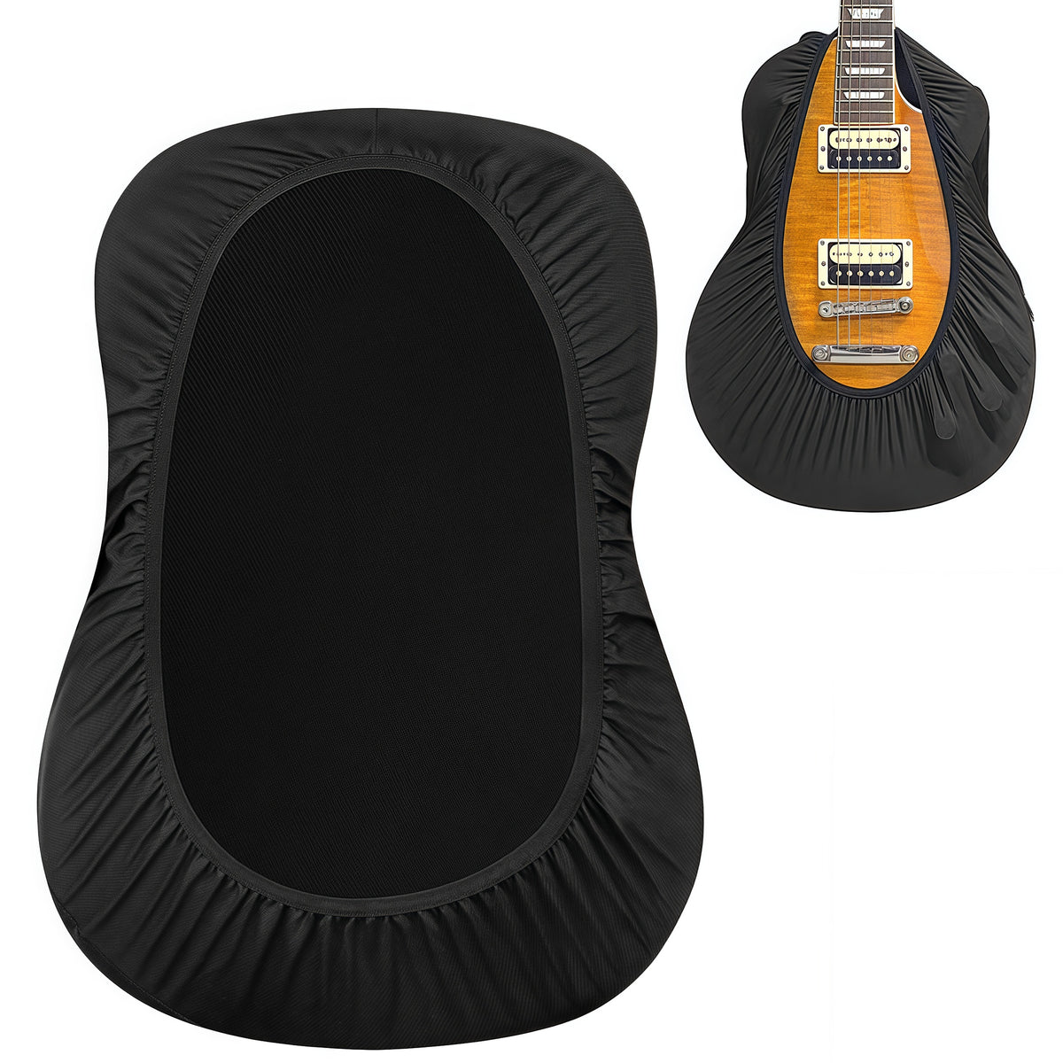 Musiin Premium Guitar Dust Cover Compatible with Gibson Fender Donner Electric Guitar, Luxury Chinlon Anti-dust & Scratch-proof, Smooth Touch & Custom Fit(GG-M)