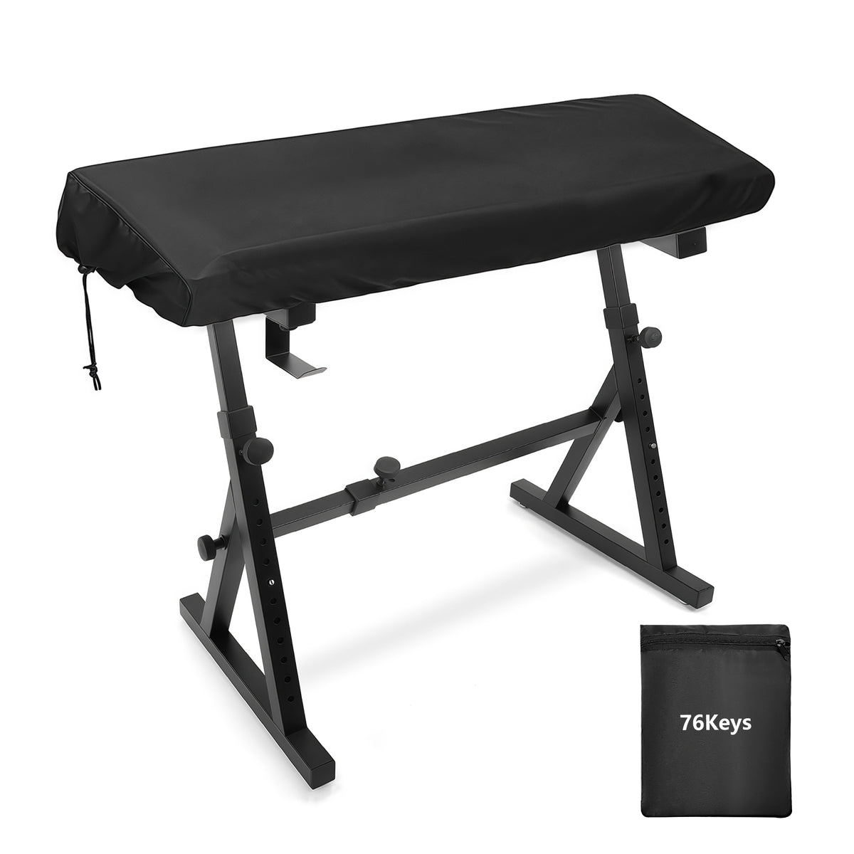 Musiin 76 Keys Piano Keyboard Cover Compatible with MODX M7 KORG Pa5X 76,KRONOS 73,Roland FA-07,and More, Water-Repellent with Adjustable Drawstring and Storage Bag for Outdoor Stage Live Show Protect
