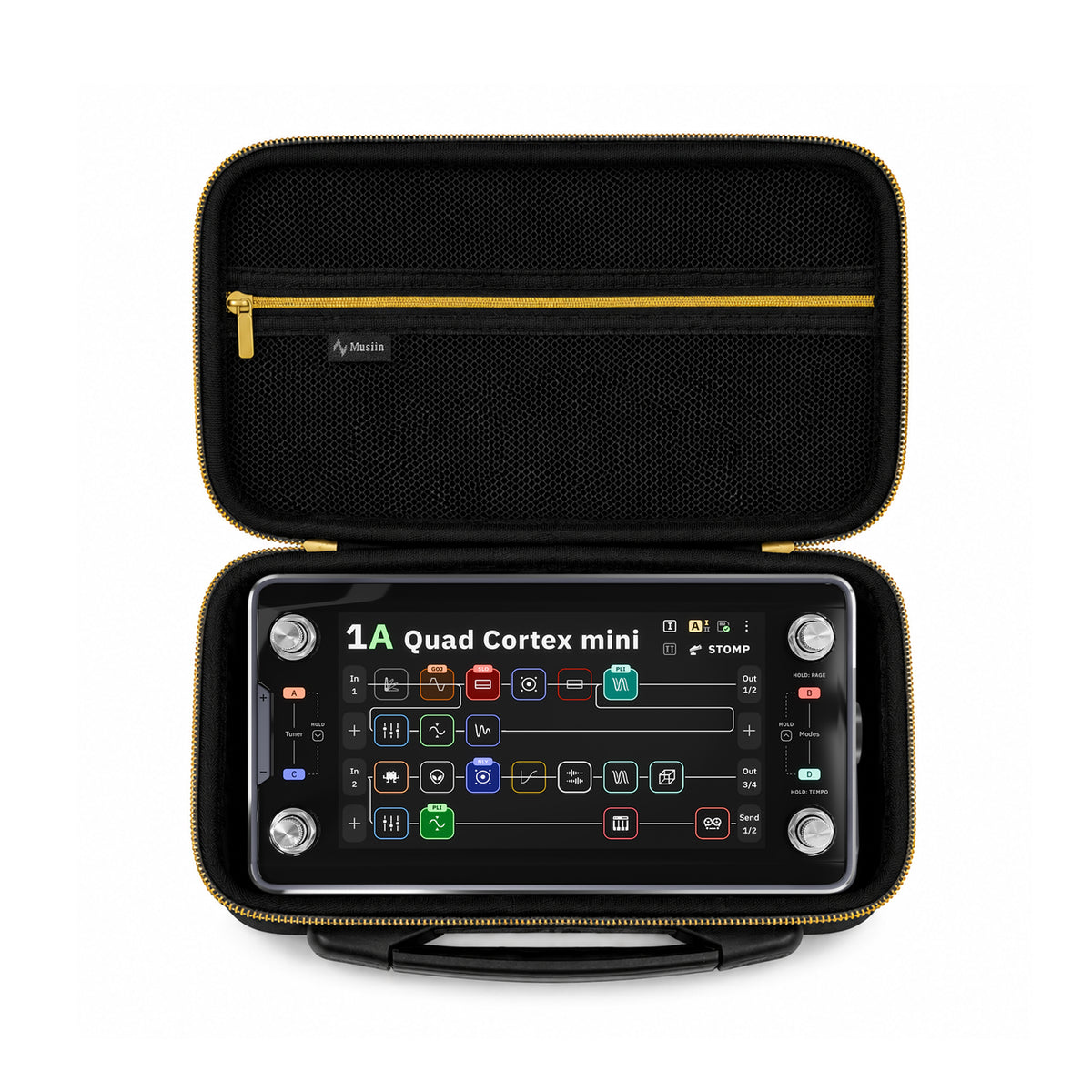 Musiin Guitar Effects Case Compatible with Neural DSP Quad Cortex Mini