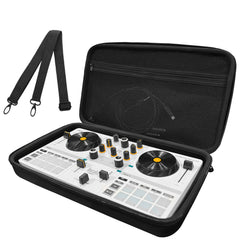 Musiin DJ Controller Case Compatible with Hercules DJControl Mix Ultra, Hard Shell Protection with Dual Zippers, Mesh Pocket & Comfortable Handle for DJ Live Show & Travel (Black)