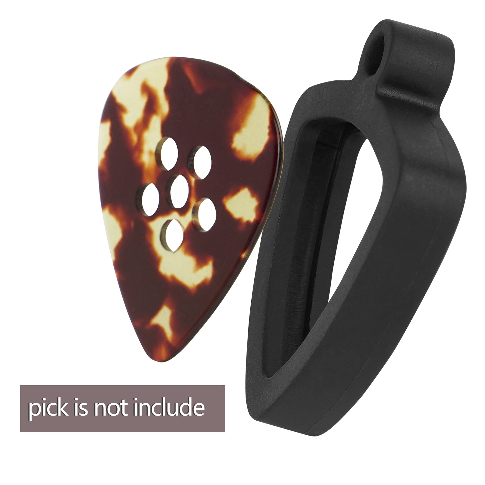 Musiin 2 Packs Necklace Silicone Guitar Picks Pendant Lanyard Pendant Reversible Universal Pick Thickness (2Types)