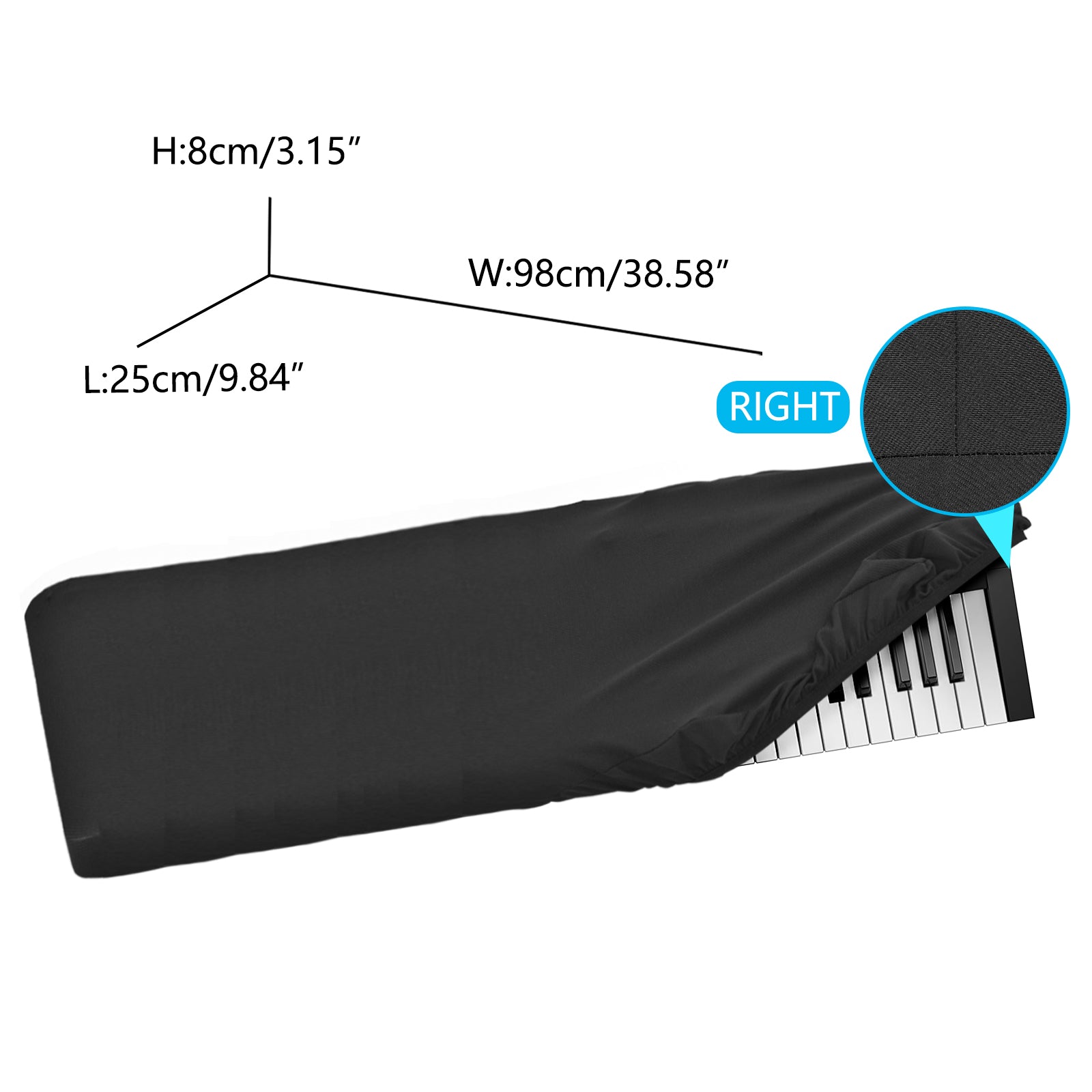 Musiin Pro Shield: Ultimate Stretch-fit Chinlon Keyboard Cover - Water & Dust Resistant, Compatible with Native Instruments A61 Keyboard