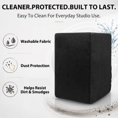 Musiin Home Studio Monitor Dust Cover Compatible With YAMAHA HS8,Adam T7V KRK Rokit 8 G4,JBL 308P Mkll and PreSonus Eris E8 XT Black 8-Inch Professional Protective Powered Speaker cover(2 packs)