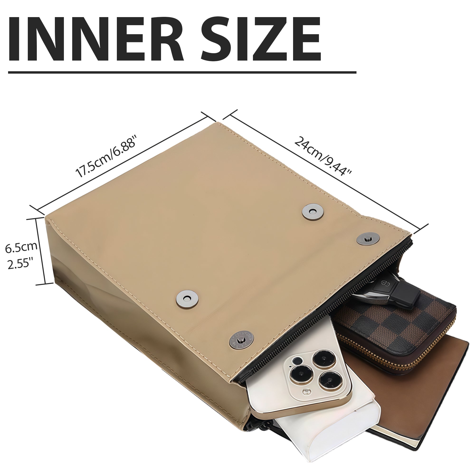 Musiin Daily Commuter Bag Compatible with Most Headphone Sony WH-1000XM6, Bose QC Ultra, B&W Px7 S3, Sennheiser Momentum 4, Lightweight Shoulder Bag for Work, Travel, and City Life