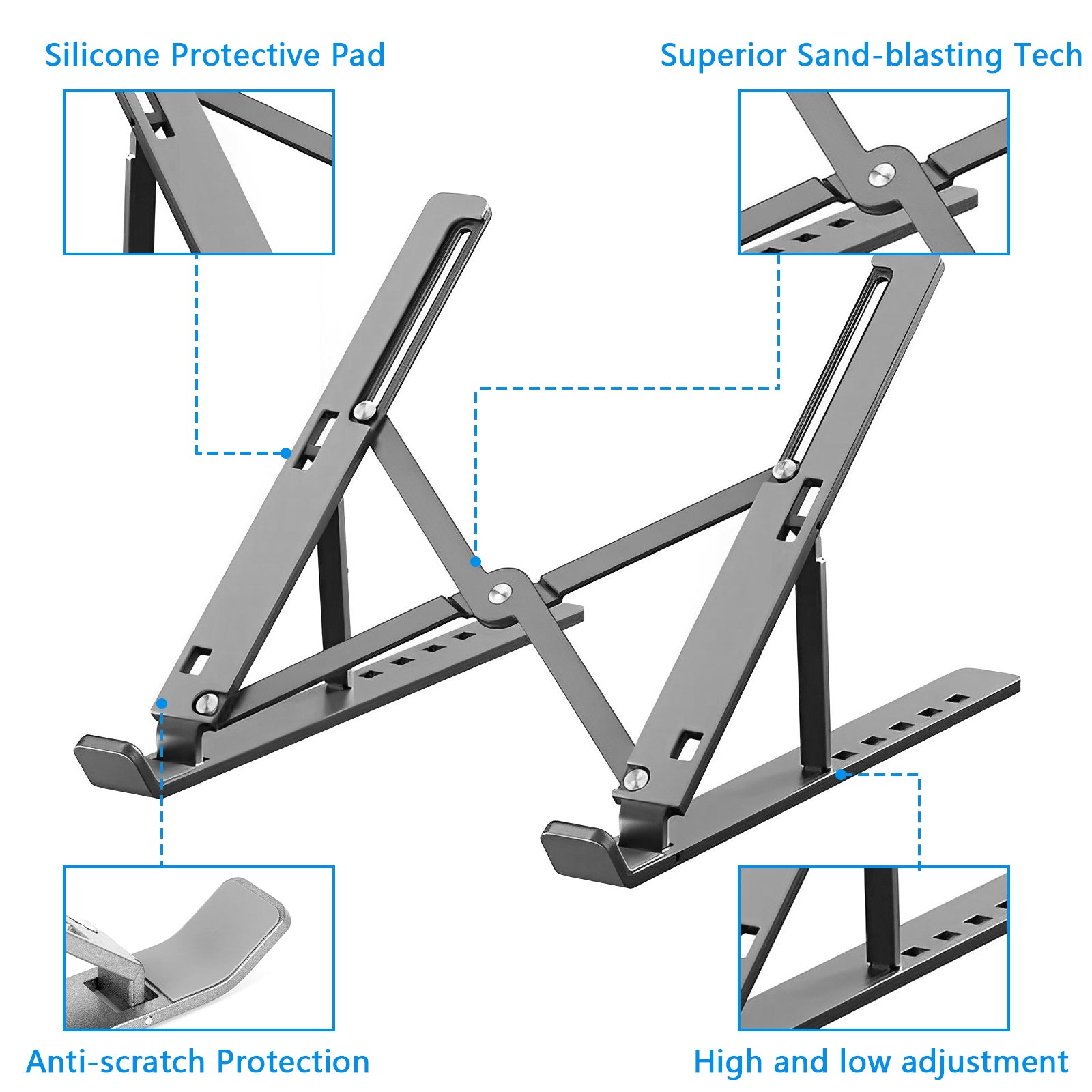 Musiin Adjustable Drum Controller Audio Device Stand Holder,Compatible with Native Instruments Maschine Plus Mk3,Akai MPC Sample,Behringer X-Touch,Adjustable Aluminum Folding Stand for Home Studio