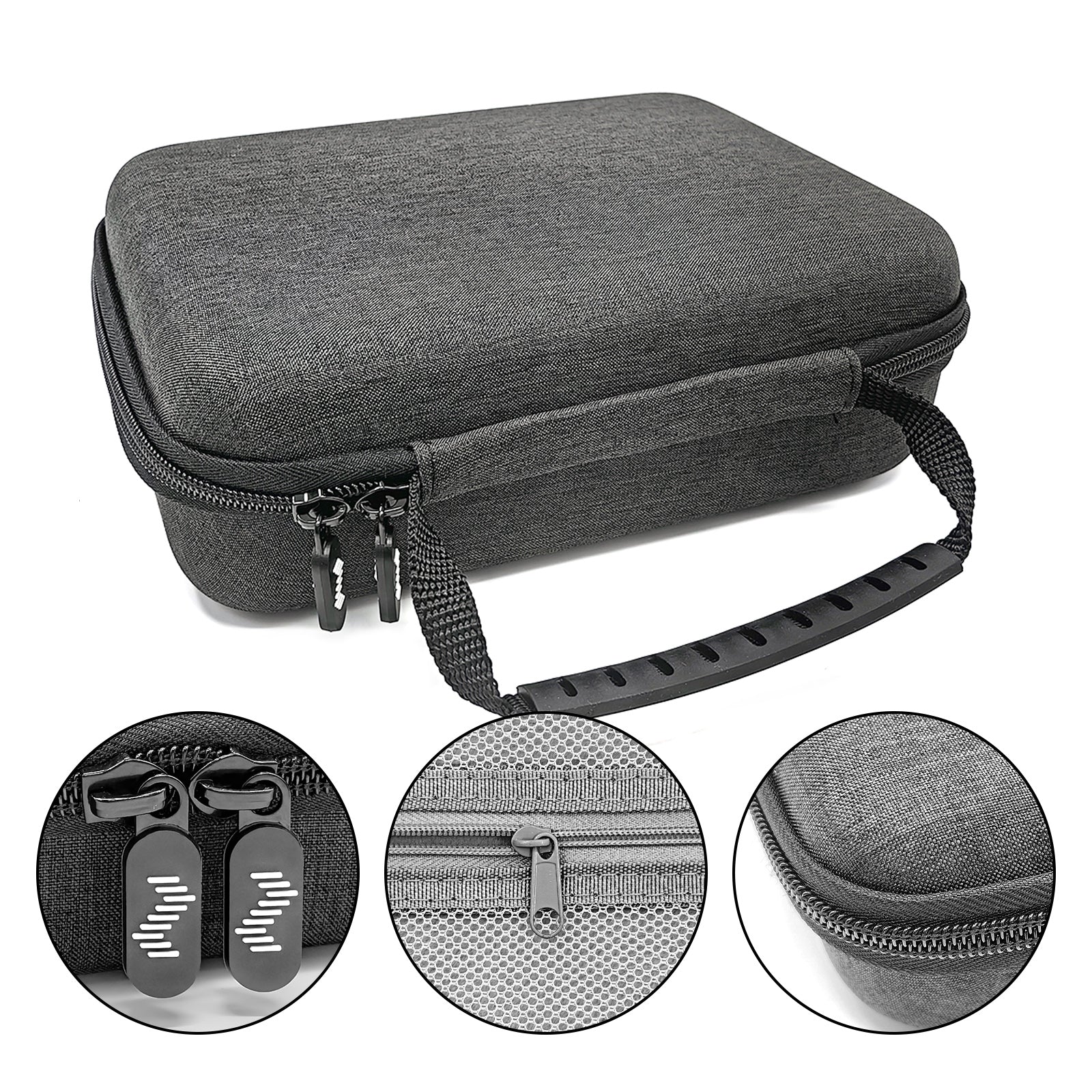 Musiin Premium Velvet Interior HardCase Compatible with Zoom G1X Four(Grey)