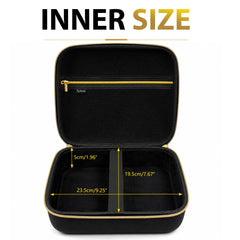Musiin Audio Mixer Case Compatible with Behringer P24, Gold Top Zipper Comfortable Handle and Internal fix Strap Design, for Studio, Travel and Live Performance Carrying(Gold Tone Edition)