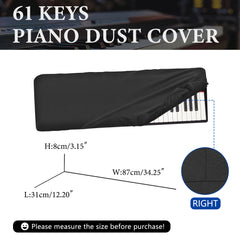 Musiin 61 keys piano keyboard dust cover, compatible with Sequential Prophet-6,Roland 61P, 61K, 61KL, Arturia KeyLab 61 Mkll, Premium Chinlon Anti-scratch and dustproof, Soft Touch & Fitted design
