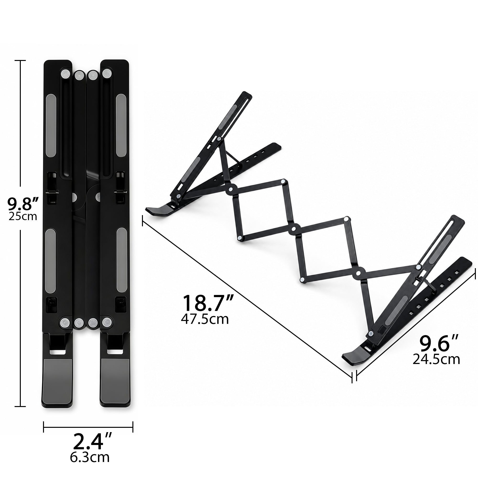 Musiin Music Production Equipment Stand Compatible with Behringer X-TOUCH,Tascam Podcast Station Mixcast 4,Roland MC-707,Adjustable Length, Foldable Design(X-Large)