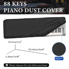 Musiin 88 keys piano keyboard dust cover, compatible with KORG KROME-88, KROSS 2-88, KROSS 88MB, KROME EX88, Deluxe Chinlon Dustproof & Anti-scratch, Silky Feel & Tailored Design