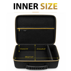 Musiin Custom Acoustic Synthesizer Case Compatible with KORG Phase 8, with Mesh Pocket, Cable Compartment, Gold Zipper and Handle for Studio, Daily Storage and Stage Carrying (Gold Tone Edition)