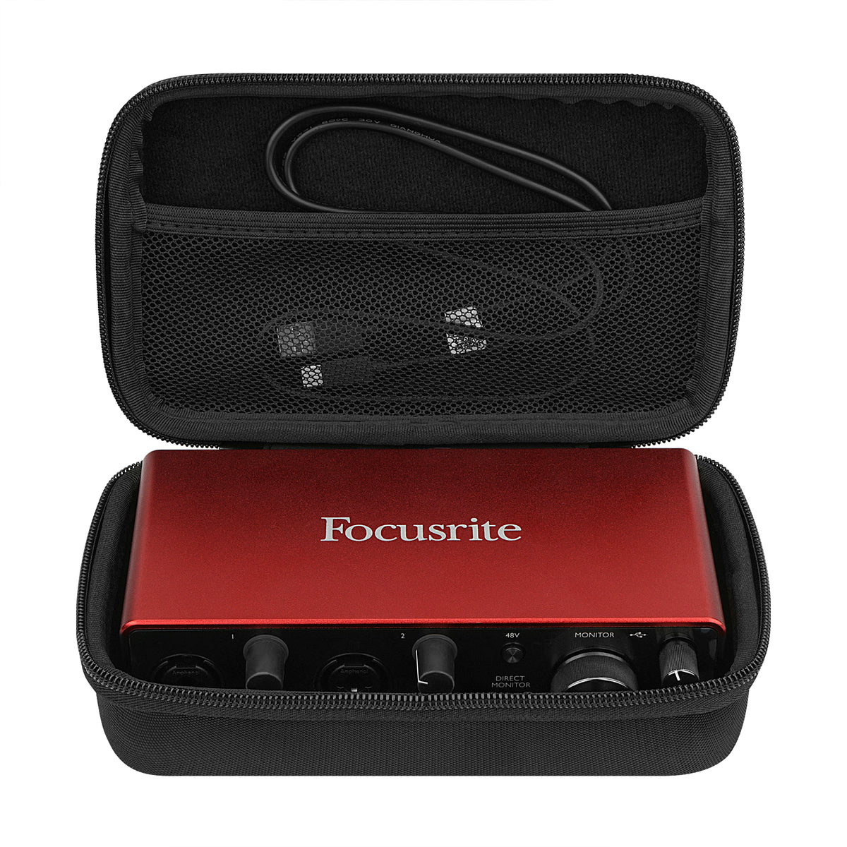 Musiin Audio Interface Case, Compatible with Focusrite Scarlett 2i2 3rd Gen Third Generation Audio Interface Cover, Velvet Interior