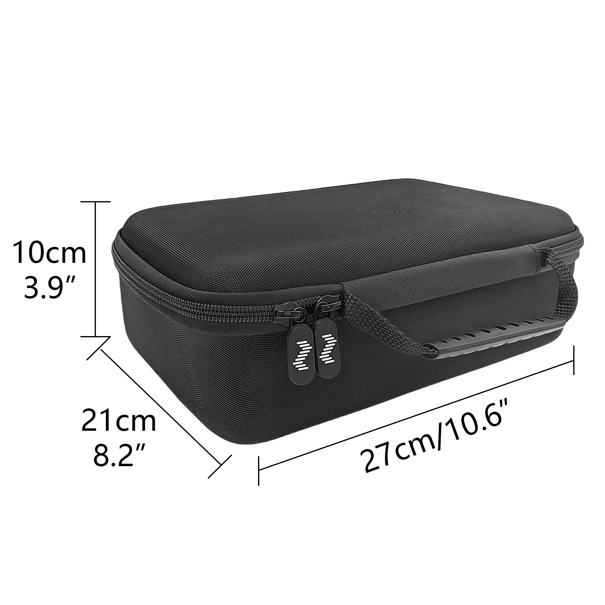 Musiin Audio Interface Storage Case, Compatible with SSL2 MKII and SSL2+ MKII Audio Interfaces, Top Cover Zipper Mesh Pocket Design and Handle Strap, Portable Travel Storage Case (Black)