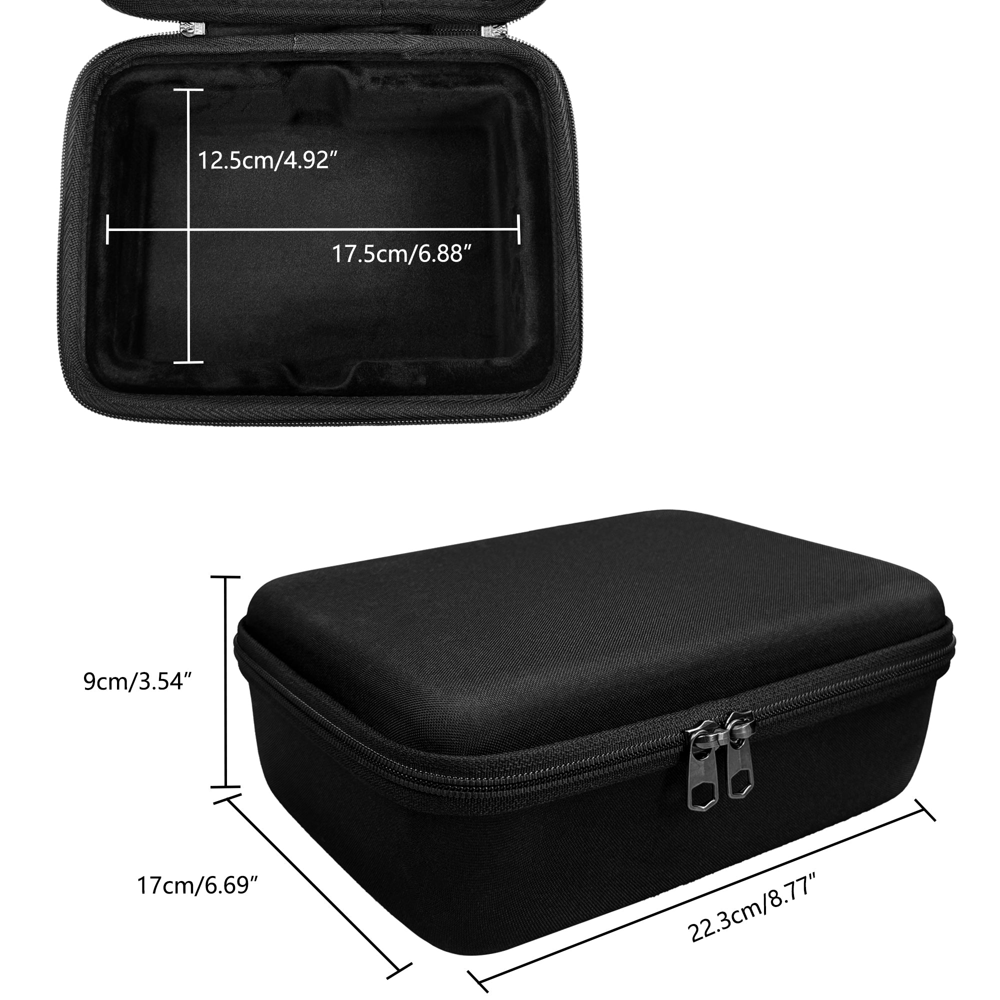 Audio Interface Carrying Case, Compatible with Audient iD14/iD4 MK2 / Stream OTG, Soft Lining with Groove Fit, Mesh Pocket for Cables and Accessories, Ideal for Studio Recording and Travel Use
