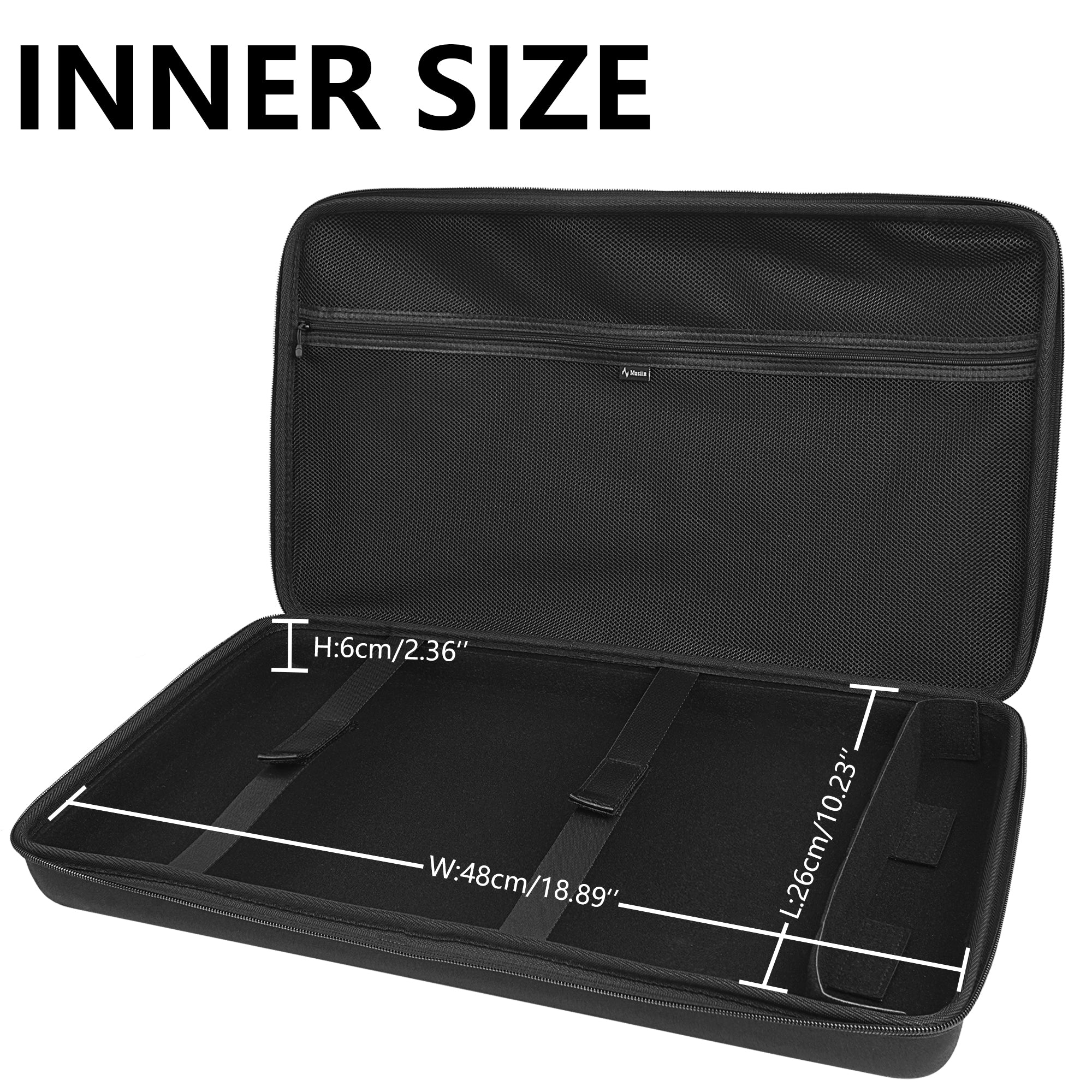 Musiin Custom Workstation Hard Case Compatible with MPC Live 3, Solid and Compact with Shoulder Strap and Sturdy Handle, High Adhesion Divider for Power, and Extra Storage for Cables Accessories