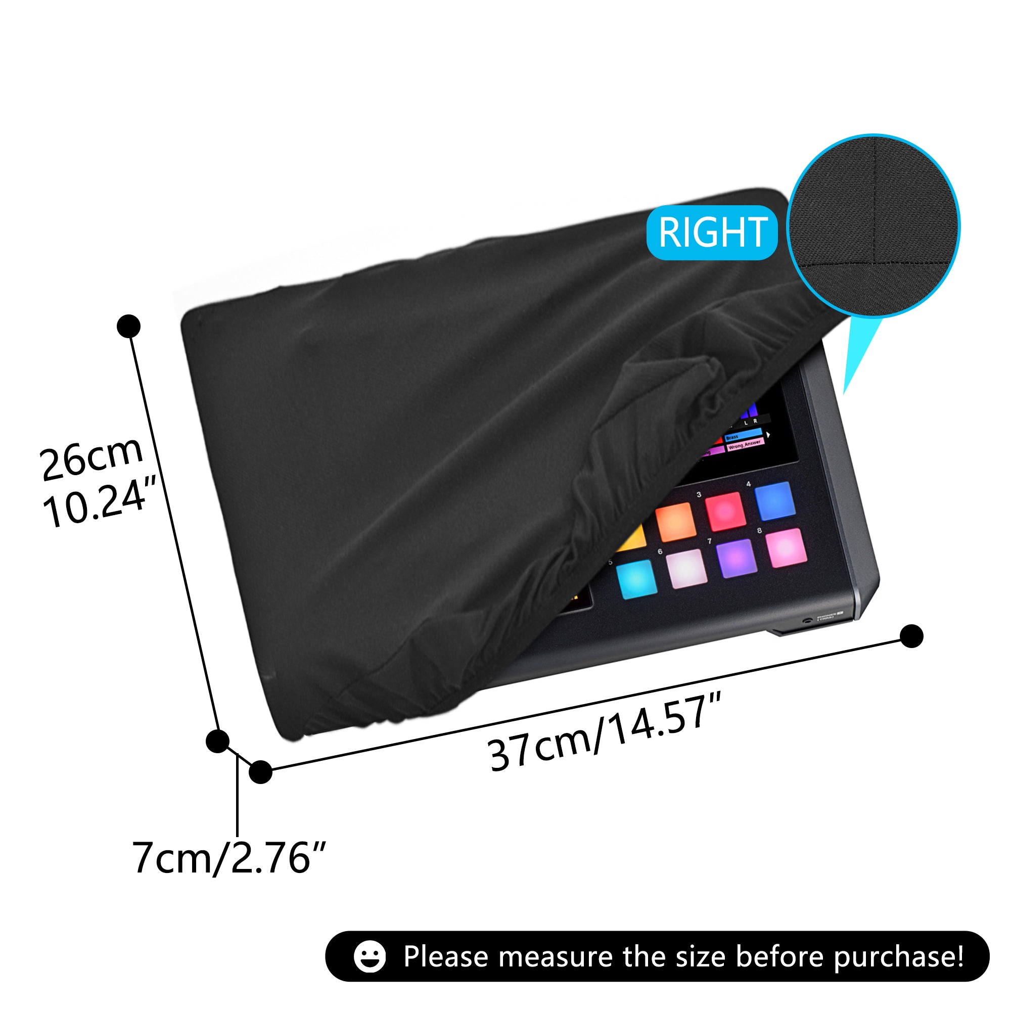 Musiin Home Studio Mixer Cover Compatible with Behringer X-TOUCH COMPACT,Tascam Podcast Station Mixcast 4 Stretchable Chinlon