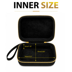 Musiin Direct Box Case Compatible with Radial ProAV2 JDI J48 Stereo Passive Multimedia,Upgraded Gold Top Zipper and Comfortable Handle,for Studio,Daily Storage and Stage Carrying (Gold Tone Edition)