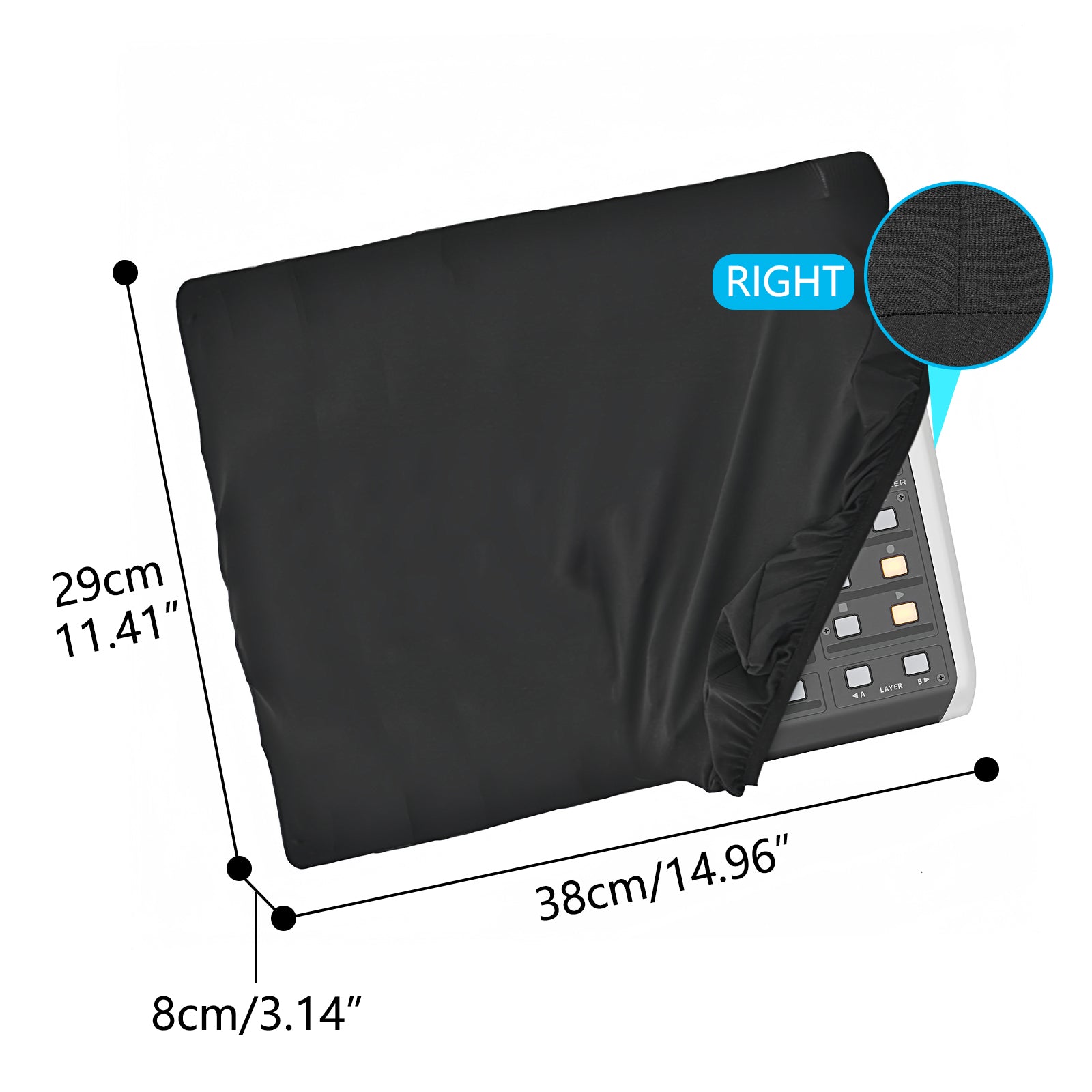 Musiin Ultimate Home Studio Mixer Cover,Compatible with Behringer X-TOUCH COMPACT,Stretchable Chinlon Fabric, Helps Keep Dust and Pet Hair Away