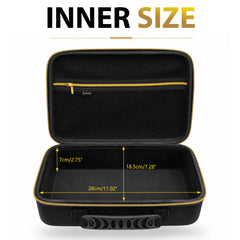 Musiin Custom Audio Interface Case Compatible with Yamaha URX22 URX44/44V with Mesh Pocket, Gold Zipper and Comfortable Handle for Studio, Daily Storage and Stage Carrying (Gold Tone Edition)